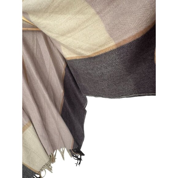 Woolrich Shawl Poncho Wrap OSFM Women Fringe Lagenlook Blanket Cottagecore Comfy - Picture 5 of 7